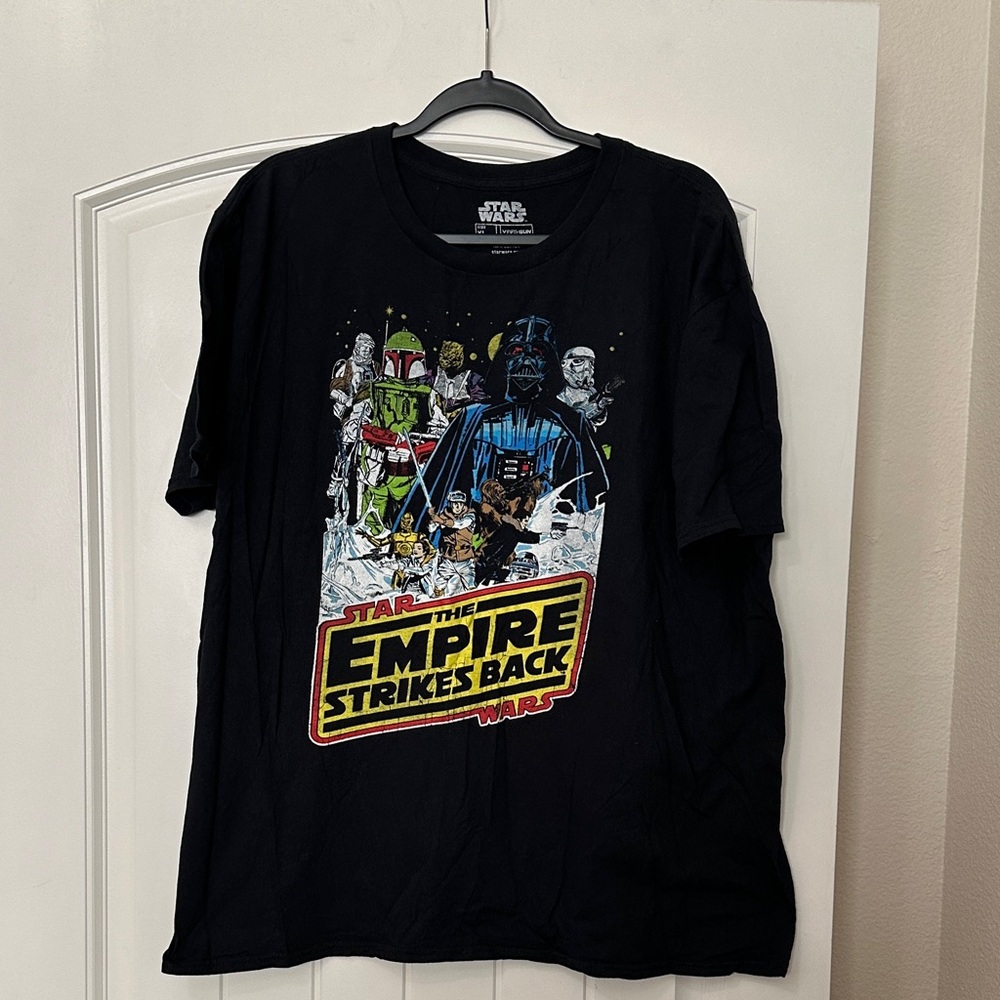 Star Wars Black T-Shirt with Empire Strikes Back Graphic